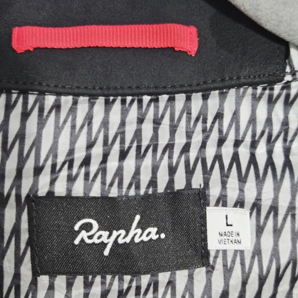 Rapha Pack Jacket Windbreaker Cycling Black White Pink Lightweight Men’s Size L - Picture 7 of 12